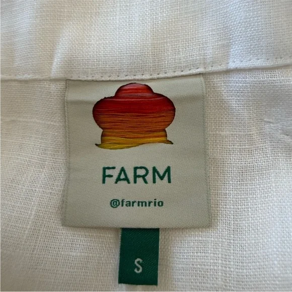 Farm Rio Tailored Linen High Rise Shorts Size Small - Picture 5 of 7